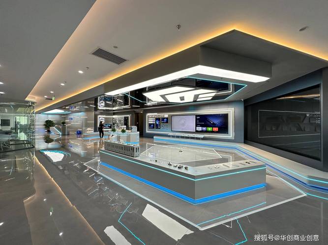 未來數(shù)字科技感企業(yè)技術(shù)展示展覽展廳設(shè)計(jì) 重構(gòu)數(shù)字創(chuàng)意產(chǎn)品體驗(yàn)的沉浸式場(chǎng)域